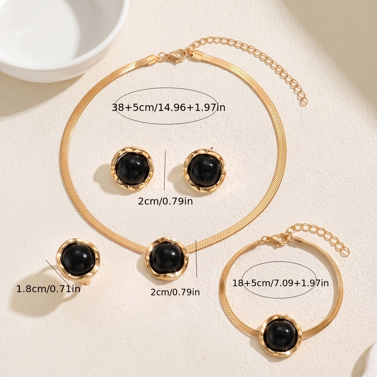 5pcs Vintage French Style Jewellery Set, Elegant Gift
